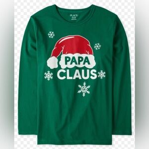 The Children's Place Festive Green 'Papa Claus' Long Sleeve Tee